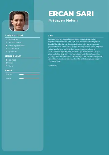 Pratisyen Hekim Cv Örnekleri cv indir